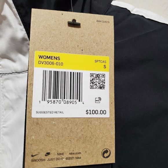Nike Sportswear Women's Sz Sm Black/White Repel Essential Jacket (DV3006-010) - Picture 6 of 11